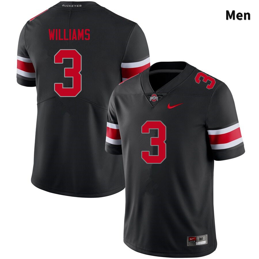 Ohio State Buckeyes Miyan Williams Men's #3 Blackout Authentic Stitched College Football Jersey